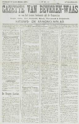 Gazette van Beveren-Waas 23/12/1900