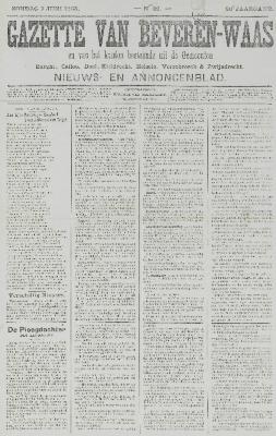 Gazette van Beveren-Waas 07/06/1903