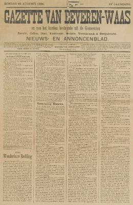 Gazette van Beveren-Waas 26/08/1894
