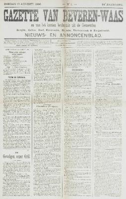 Gazette van Beveren-Waas 19/08/1906