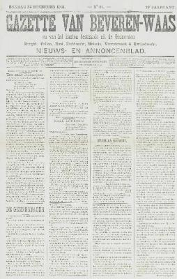 Gazette van Beveren-Waas 29/12/1901