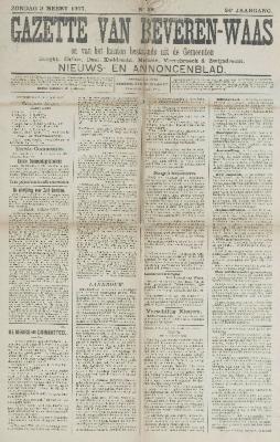 Gazette van Beveren-Waas 03/03/1907