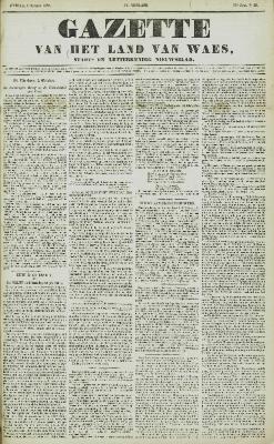 Gazette van het Land van Waes 05/10/1856