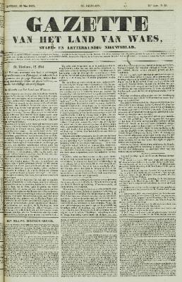 Gazette van het Land van Waes 13/05/1855