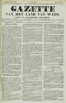 Gazette van het Land van Waes 30/10/1853