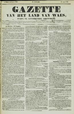 Gazette van het Land van Waes 14/08/1853