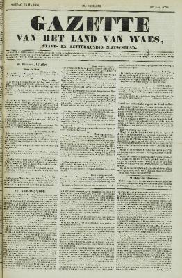 Gazette van het Land van Waes 14/05/1854