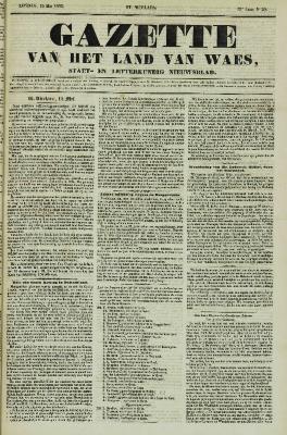 Gazette van het Land van Waes 15/05/1853