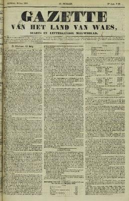 Gazette van het Land van Waes 16/07/1854