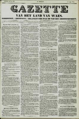 Gazette van het Land van Waes 23/05/1858