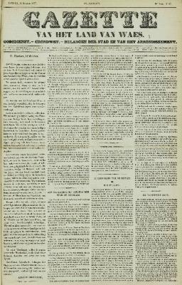 Gazette van het Land van Waes 11/10/1857