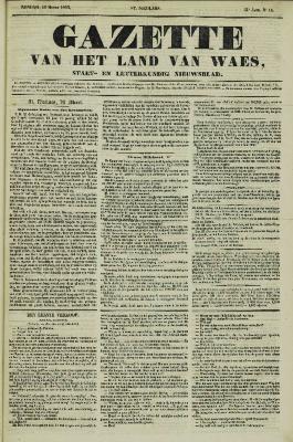 Gazette van het Land van Waes 13/03/1853