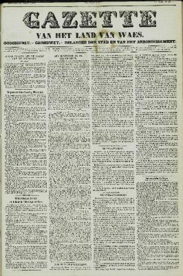 Gazette van het land van Waes 21/03/1858