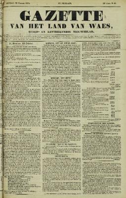 Gazette van het Land van Waes 29/10/1854