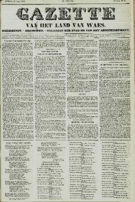Gazette van het Land van Waes 25/04/1858