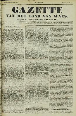Gazette van het Land van Waes 15/10/1854