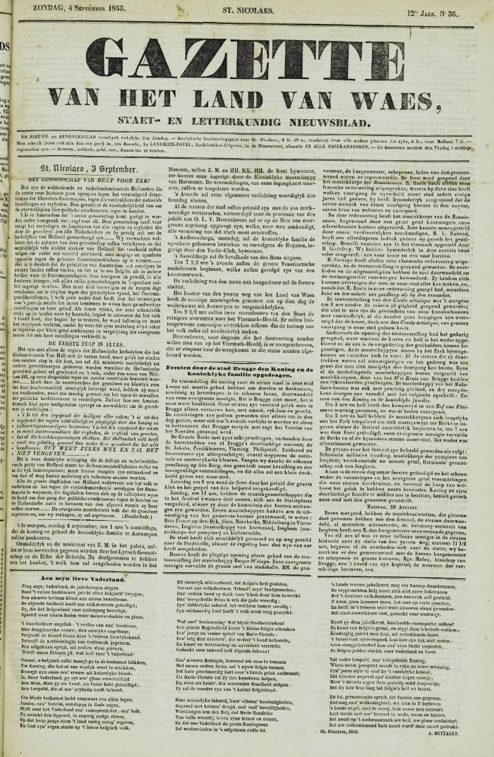 Gazette van het Land van Waes 04/09/1853