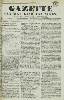 Gazette van het Land van Waes 24/12/1854