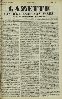 Gazette van het Land van Waes 22/10/1854