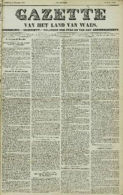 Gazette van het Land van Waes 27/12/1857