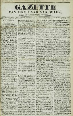 Gazette van het Land van Waes 27/04/1856