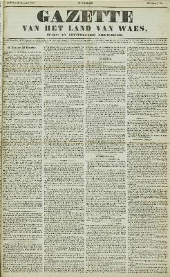 Gazette van het Land van Waes 21/12/1856