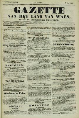 Gazette van het Land van Waes 12/06/1853