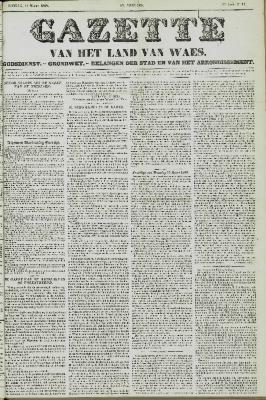 Gazette van het Land van Waes 14/03/1858