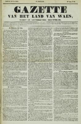 Gazette van het Land van Waes 24/07/1853