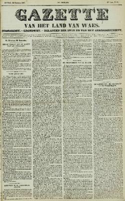 Gazette van het Land van Waes 29/11/1857
