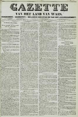 Gazette van het Land van Waes 21/02/1858