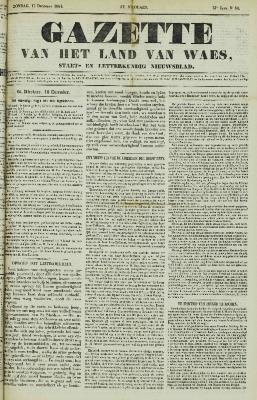 Gazette van het Land van Waes 17/12/1854