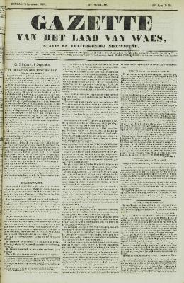 Gazette van Land van Waes 02/09/1855