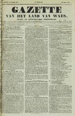 Gazette van het Land van Waes 12/11/1854