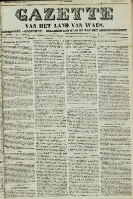 Gazette van het Land van Waes 31/10/1858