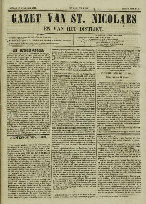Gazet van Sint-Nicolaes 27/02/1853
