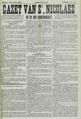 Gazet van St. Nicolaes 06/12/1857