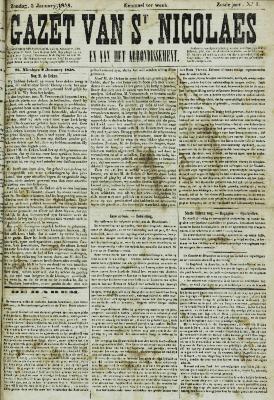 Gazet van St. Nicolaes 03/01/1858