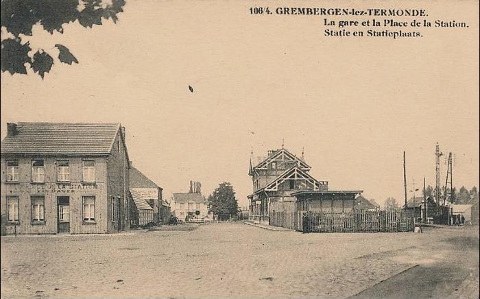 Prentkaart Spoorlijn 57 station Grembergen