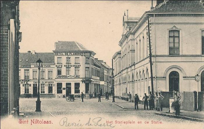 Prentkaart Spoorlijn 59 station Sint- Niklaas 1903