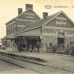 Prentkaart Spoorlijn 59 station Zeveneken