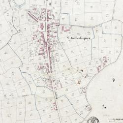 Kadastraal plan Belsele, detailopname dorpskern