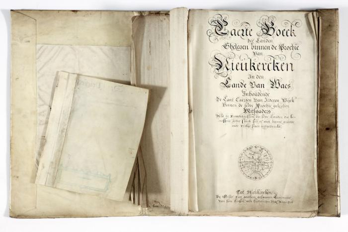 Kaartboek Nieuwkerken, met wijkkaarten, 1726 