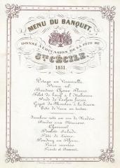 Menukaart Sint-Ceciliabanket