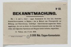 1916-Bekantmachung voor Oostenrijkse burgers