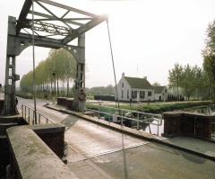 Dambrug over Moervaart, Moerbeke