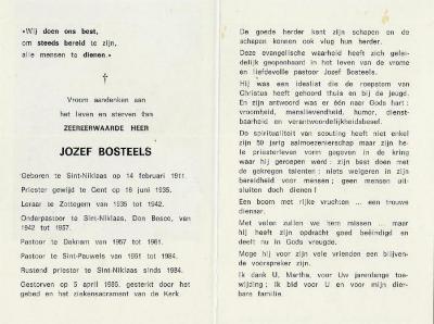 Bidprentje, Bosteels Jozef E.H.