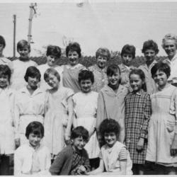 1962 - '63 Lagere school meisjes Zwaanaarde Sinaai. Klas juf Maria de Jaeck