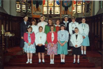 Communie Plechtige 1989 Zuster Louisa catechist