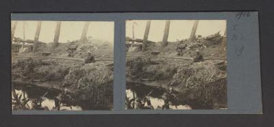 Stereobeeld Gustaaf Drossens, Boesinghe: in 1ste lijn (1916) 